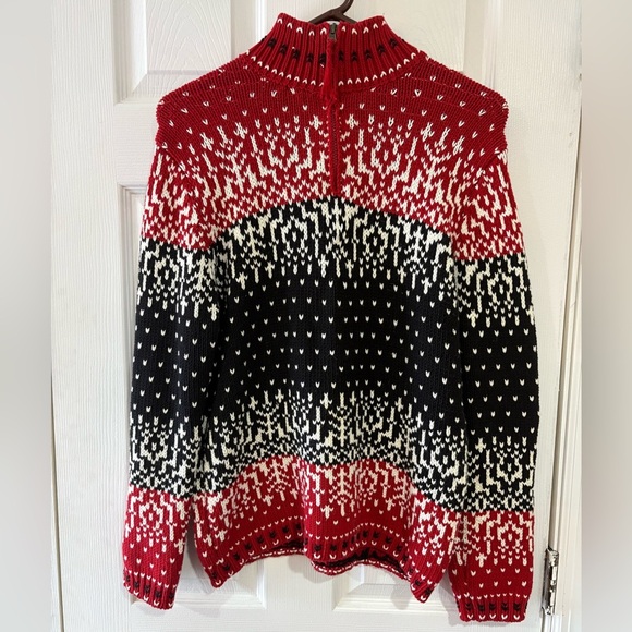 Ralph Lauren style Cold water Creek red knit sweater size Small - Picture 2 of 9